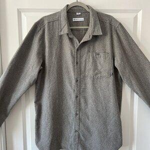 Backcountry Men's button down flannel gray shirt XXL